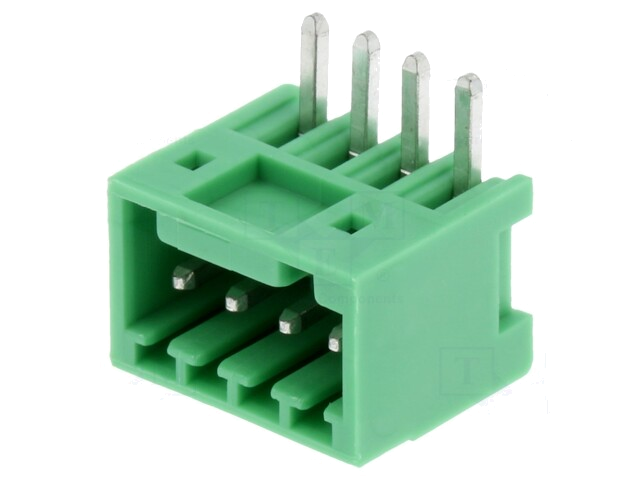 Ontkoppelbare terminal strip; 2,5mm; banen: 4; hoek van 90 ° Ontkoppelbare terminal strip; 2,5mm; banen: 4; hoek van 90 °